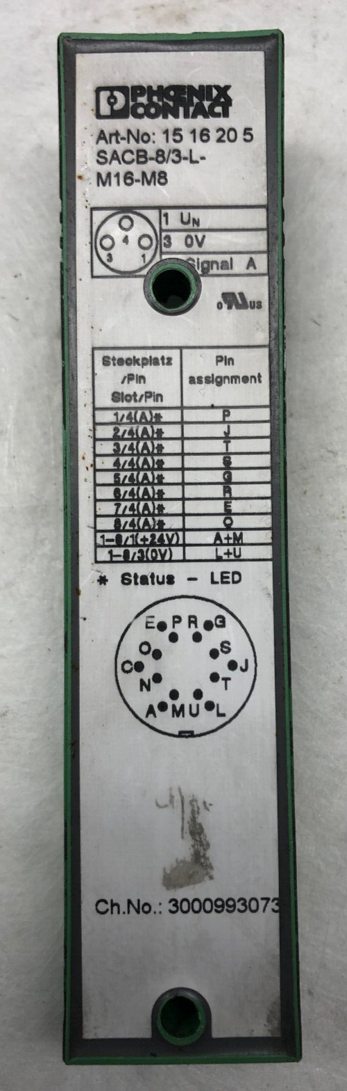 PHOENIX CONTACT 1516205 SACB-8/3-L-M16-M8 Sensor-/Aktor Box