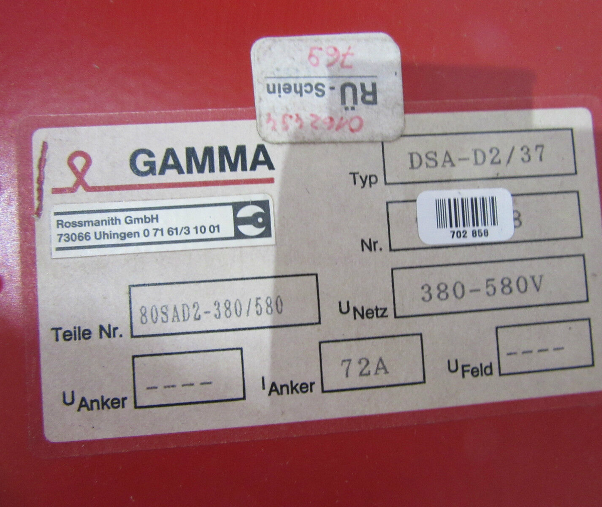 Gamma Netzteil DSA-D2/37 380-580V