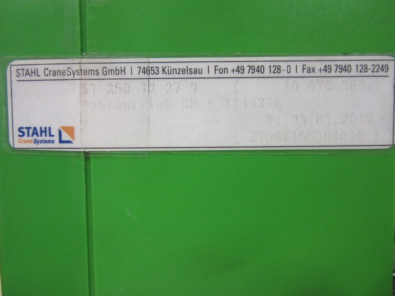 Stahl Motor SU - X 11 43 218 Kranantriebsmotor 