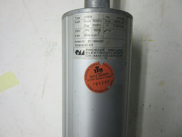 Phoenix Mecano Elektrozylinder, 230Volt, 85W, 5000N, Hub 107,5mm 