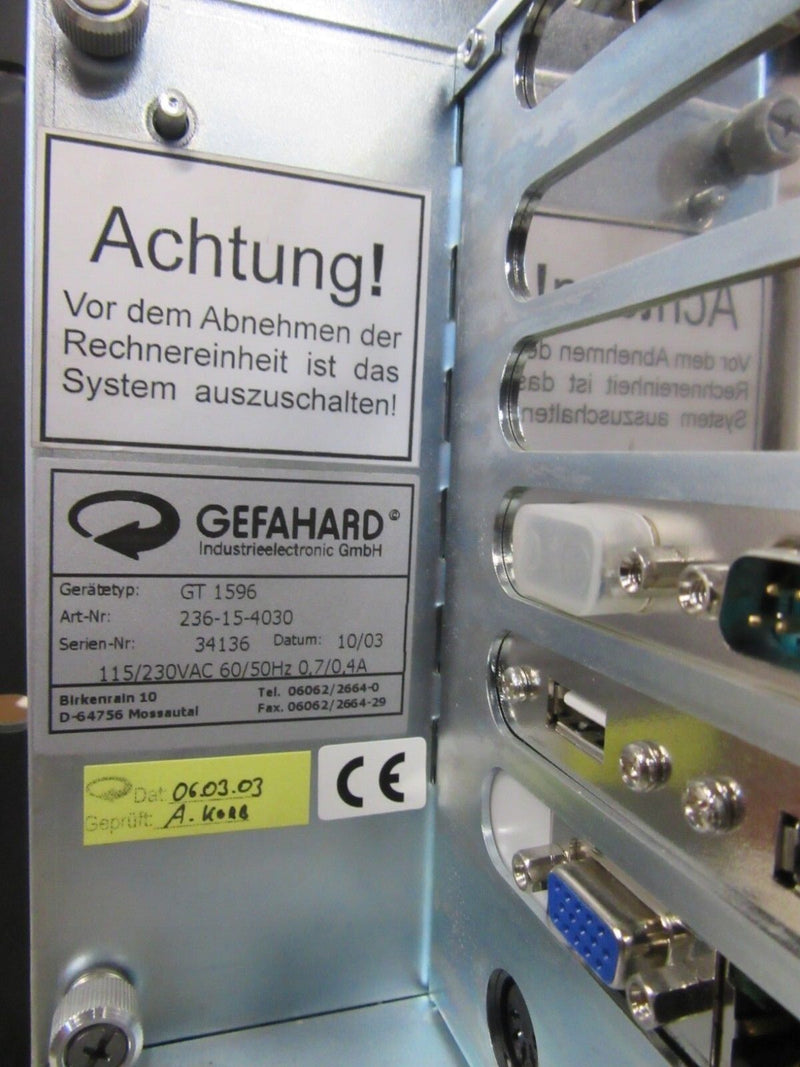 Gefahard GT 1596 236-15-4030 Display Operator Panel