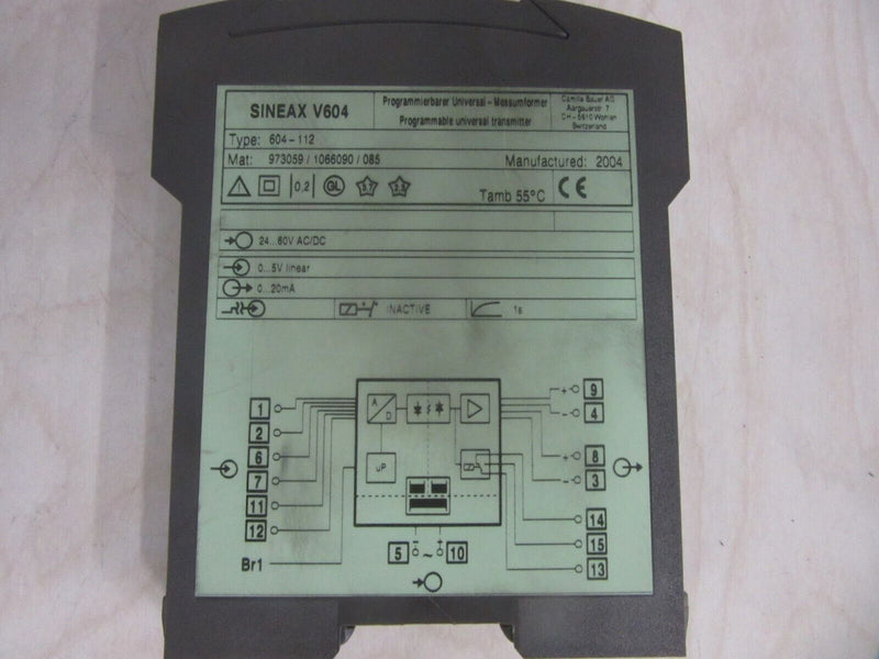 Camille Bauer SINEAX V604  Programierbare Universal Messumformer