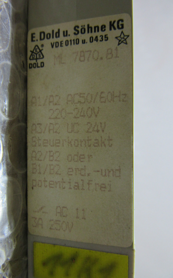 E. DOLD U. SÖHNE KG ML 7870.B1 Relais