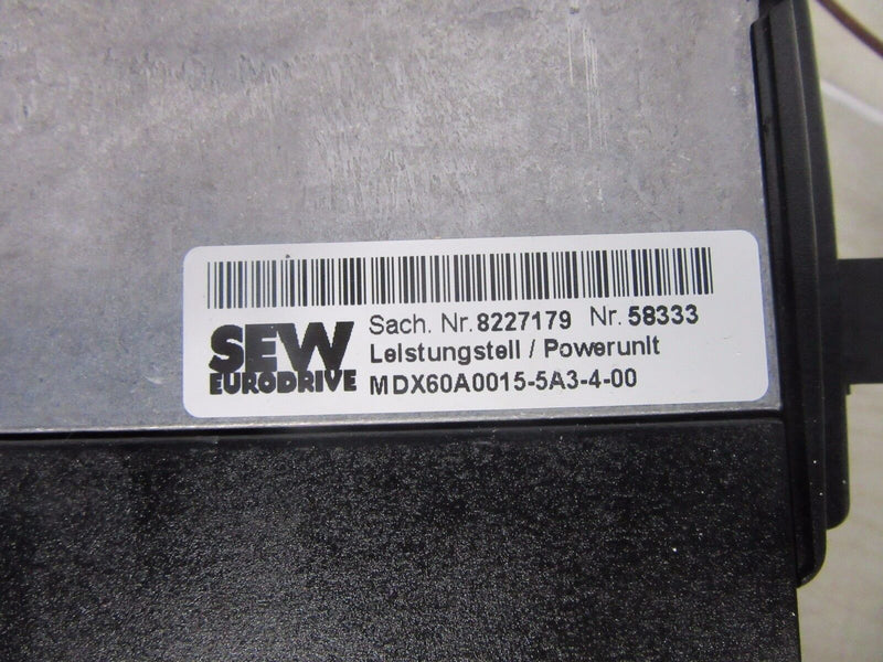 SEW Eurodrive Movidrive MDV60A0015-5A3-4-00 MDX60A0015-5A3-4-00 BW 100-005 