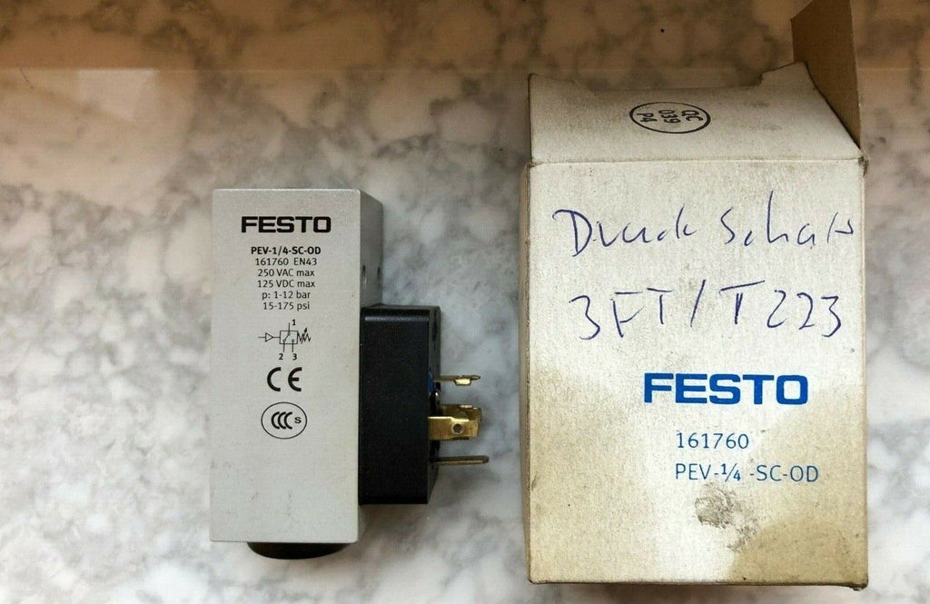 Festo Druckschalter PEV-1/4-SC-OD 161760, unbenutzt in OVP