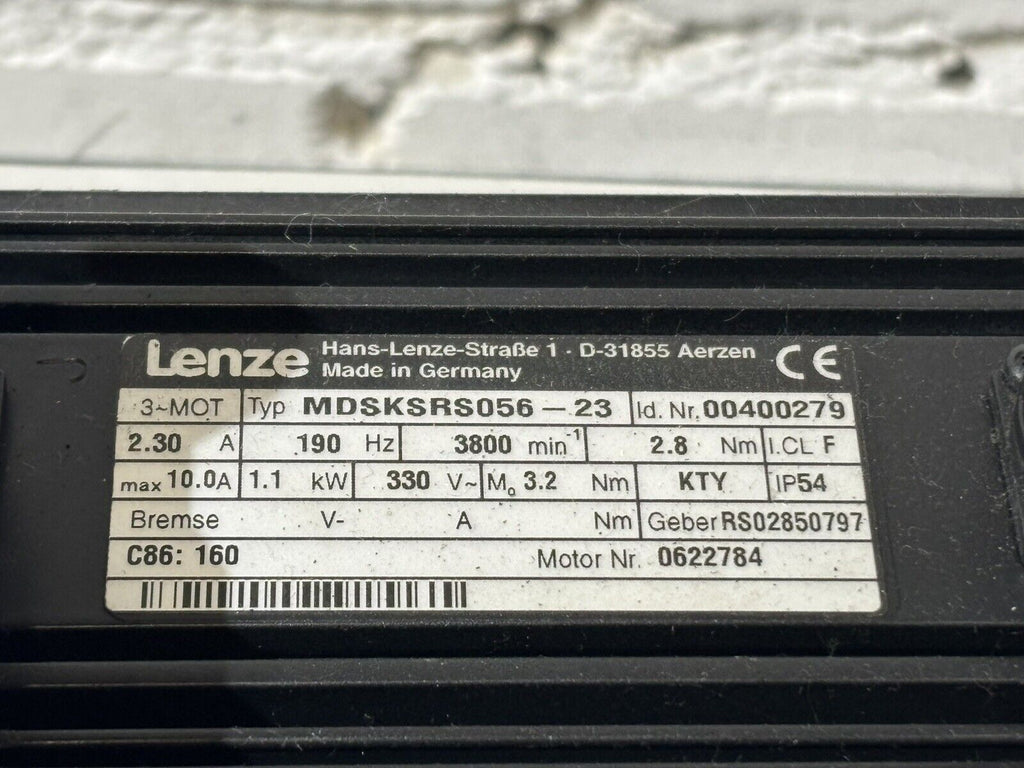 Lenze MDSKSRS056-23 Servomotor ID: 00400279 + Vogel MPRN000 Getriebe ID: 285112