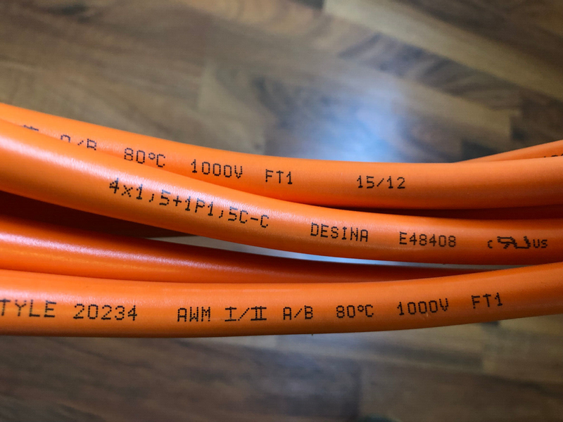 Kabel Servomotor  Länge: 6m, techn. Daten siehe Fotos: AWM Style 20234