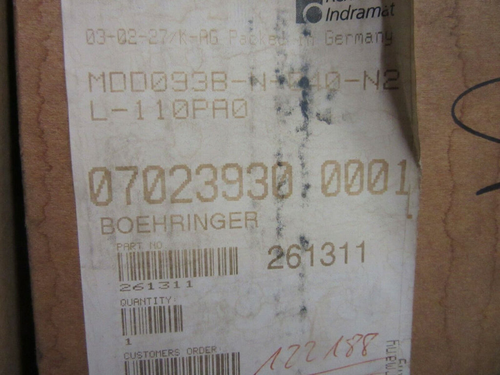 Rexroth Indramat Servomotor MDD093B-N-040-N2L-110PA0