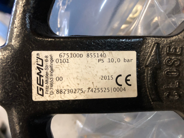 GEMÜ 675100D  Membranventil, DN100, Membrane-Valve , DN100 88230275