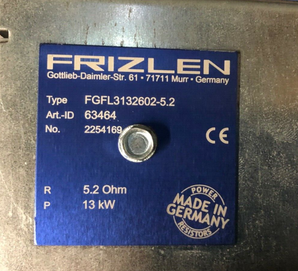 FRIZLEN Bremswiderstand 5.2 Ohm, 13 KW  FGFL3132602-5.2 63484