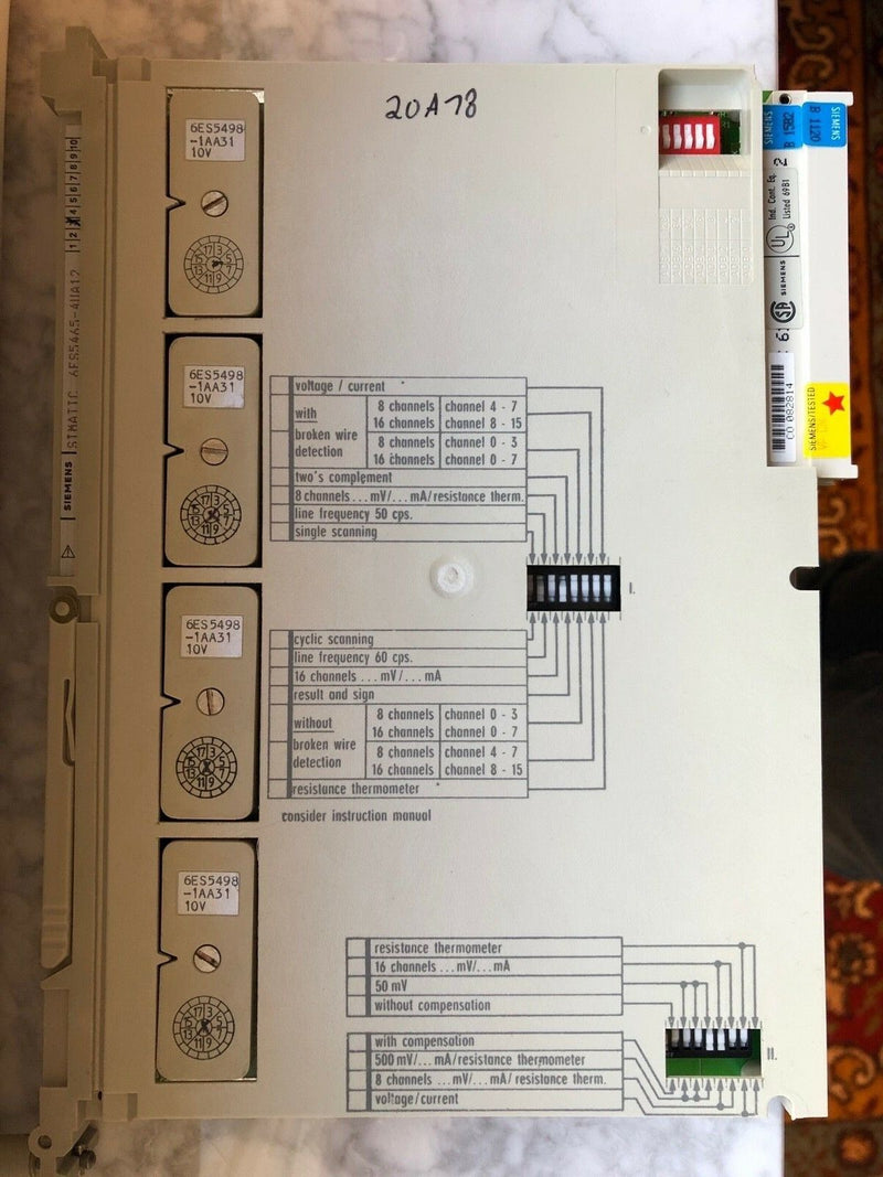 Siemens Simatic 6ES5465 4UA12 Analogeingabe E-Stand: 03