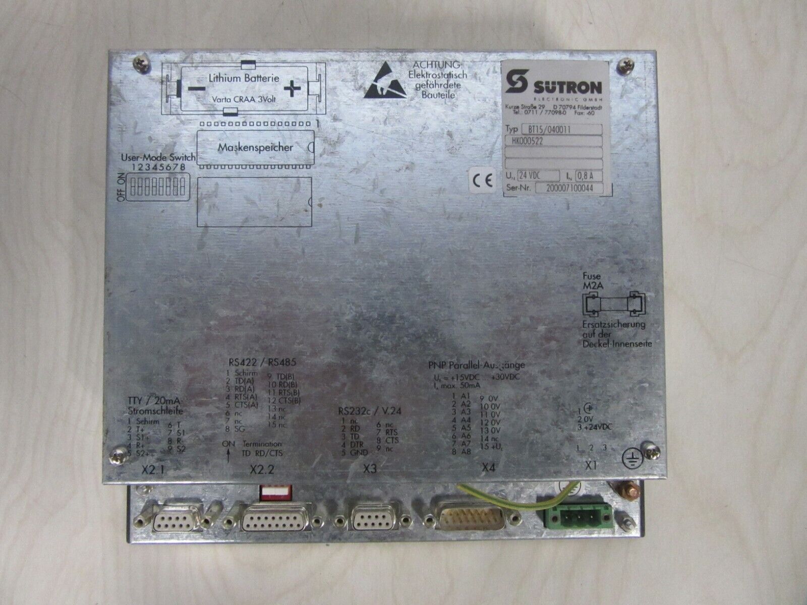 SUTRON BT 15 TYP BT15/040011 HK000522