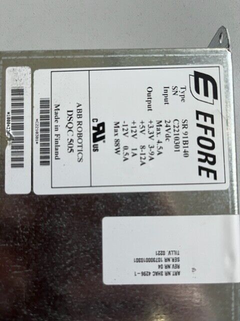 ABB Robotics DSQC505 Art.Nr. 3HAC 4296-1 EFORE Type SR91B140