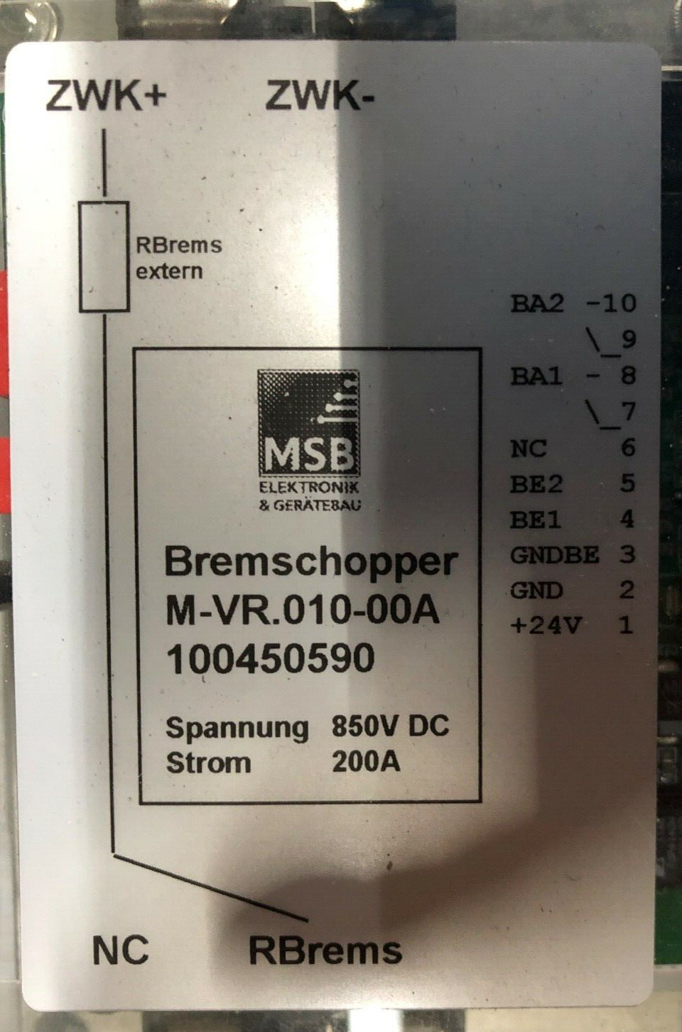 MSB Elektronik und Gerätebau Bremschopper M-VR.010-00A 100450590