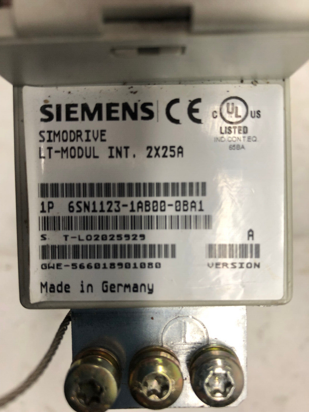 Siemens 6SN1118-0NK01-0AA0 Version B SIMODRIVE Steuergerät m. Simodrive LT-Modul