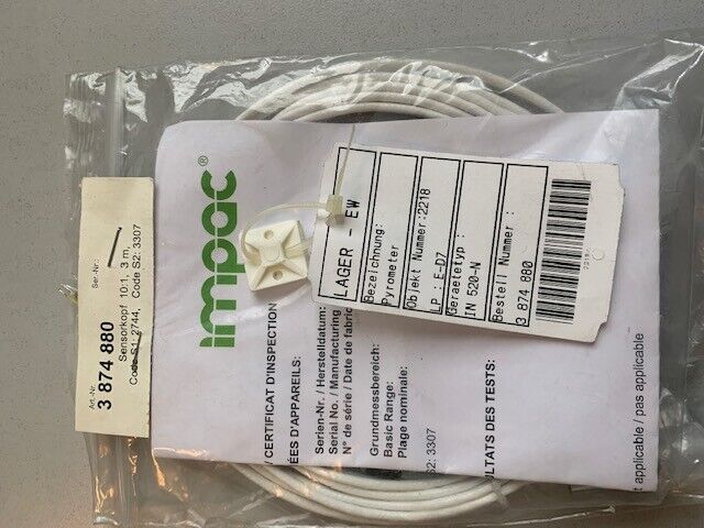  IMPAC  Sensorkopf OPTIK 10:1  Kabellänge 3m Artikel-Nr. 3874 880 Pyrometer