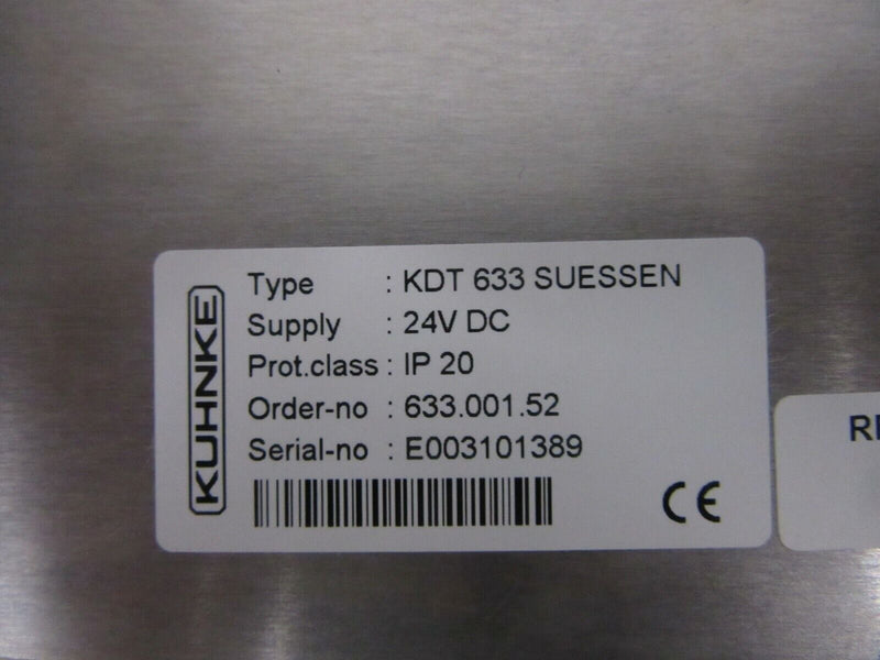  KUHNKE KDT 633  633.001.52  24VDC OPERATOR PANEL