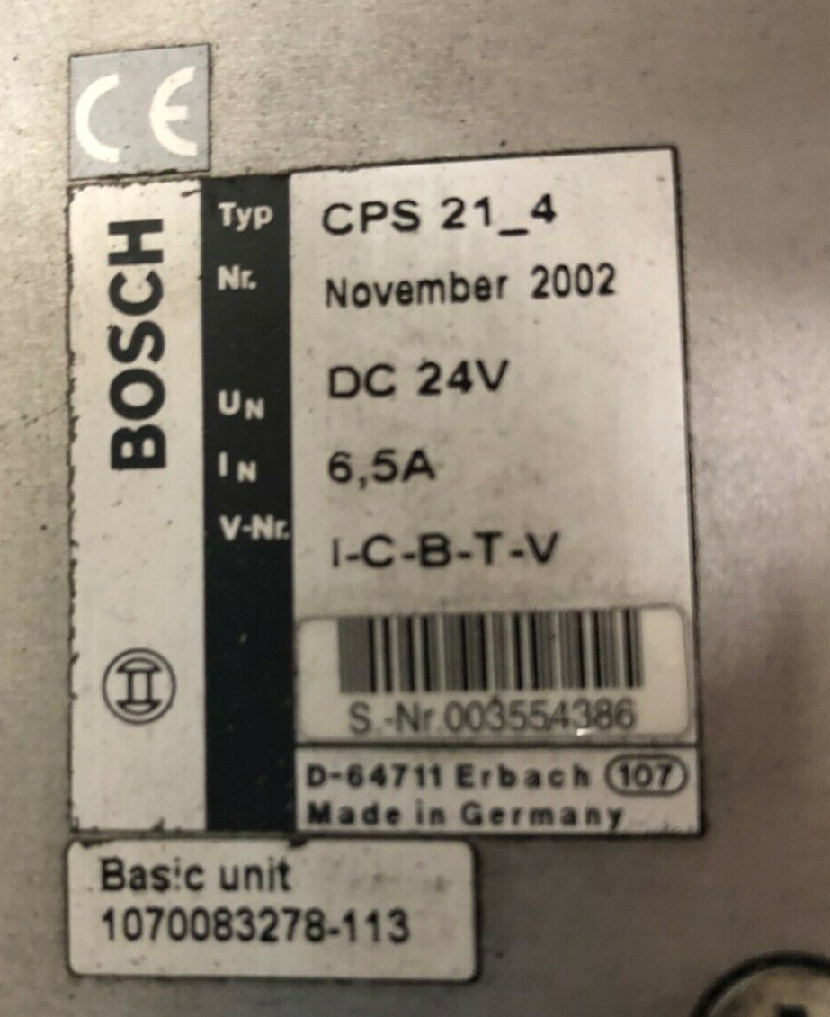 BOSCH CPS 21_4  1070083278-113 Bedien- und Steuerungseinheit