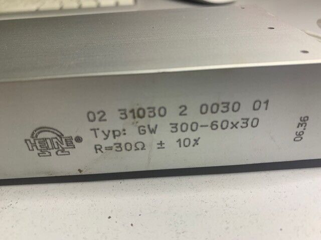 Heine Aluminiumwiderstand Typ: GW 300-60x30 R=30Ohm