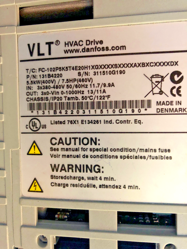 Danfoss FC102  131B4220 5.5kW(400V) mit Bedienpanel
