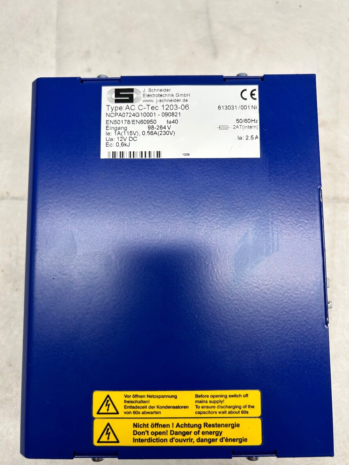 J. Schneider Elektrotechnik Netzteil AC C-TEC 1203-06 NPCA0724G10001-090821
