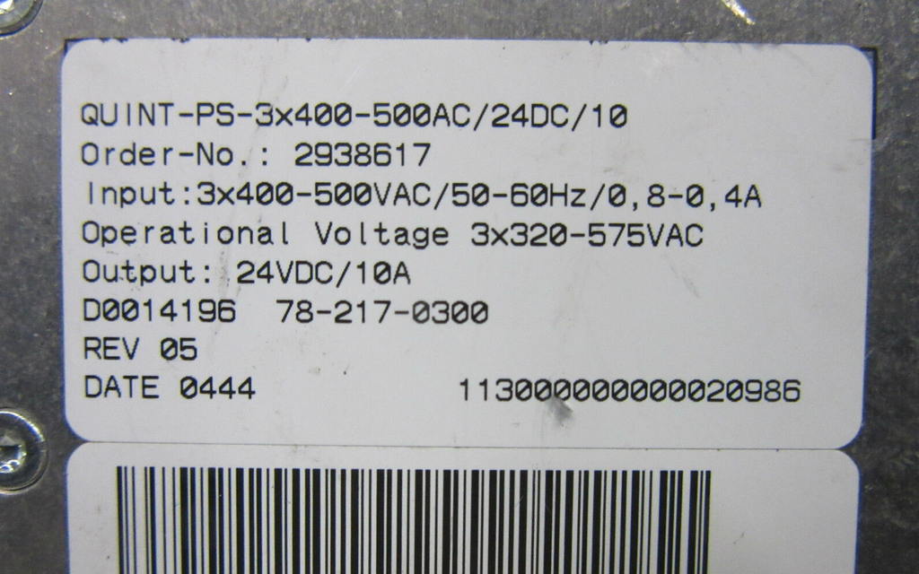 Phoenix Contact Quint Power Quint-PS-3x400-500AC/24DC/10 2938617
