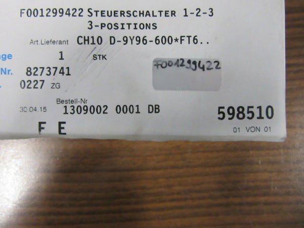 Kraus & Naimer CH10.D-9Y96-600.FT6 Steuerschalter 3 Positionen -sealed-