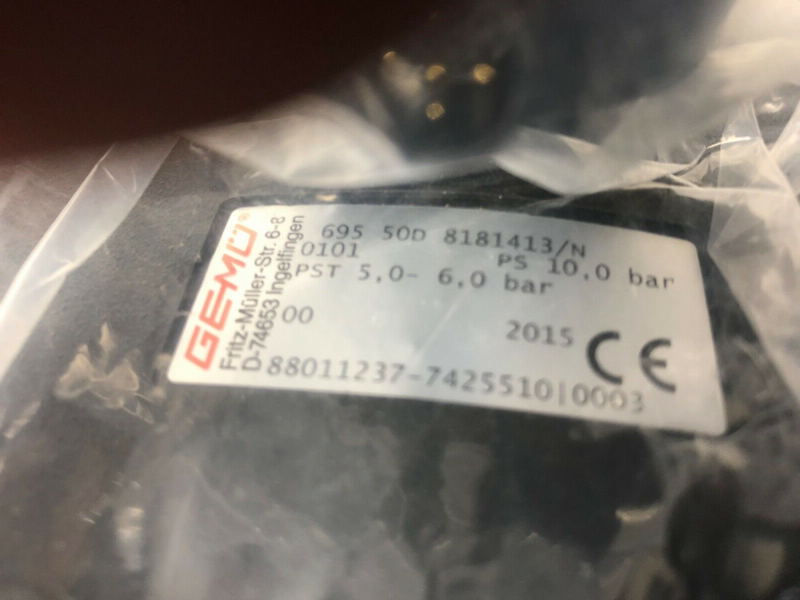 GEMÜ Membranventil 695 50D 8181413 | PS 10,0 bar mit Stellungsrückmelder 24VDC