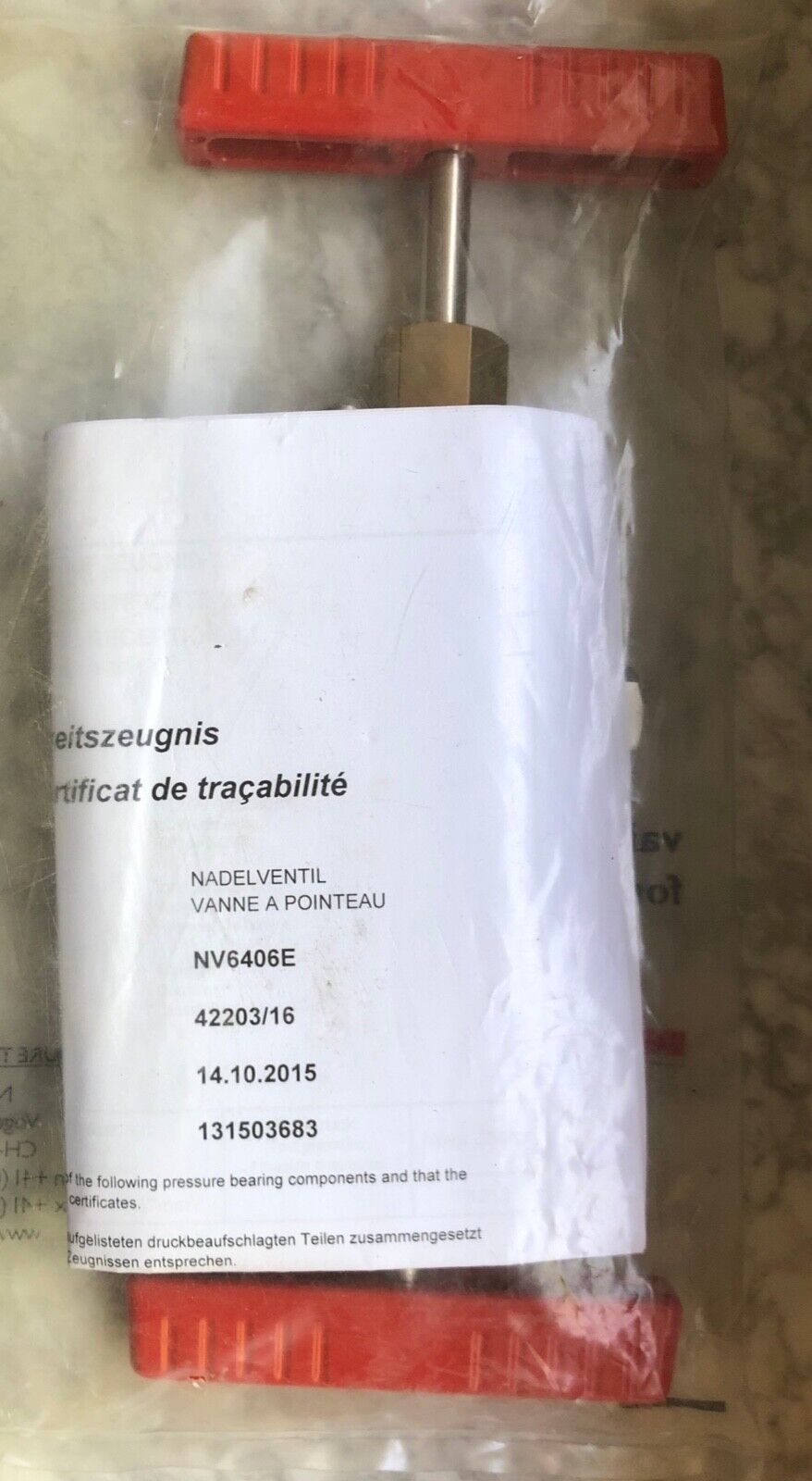 NOVASWISS Nadelventil NV6-40-6E 4000 bar, neu, OVP, unused