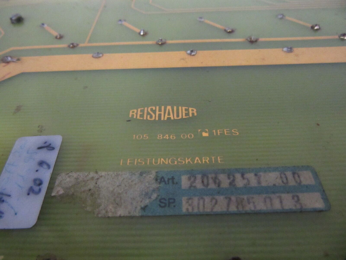 Reishauer 105 846 00 Leistungskarte 