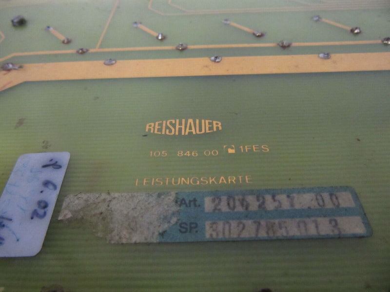Reishauer 105 846 00 Leistungskarte 