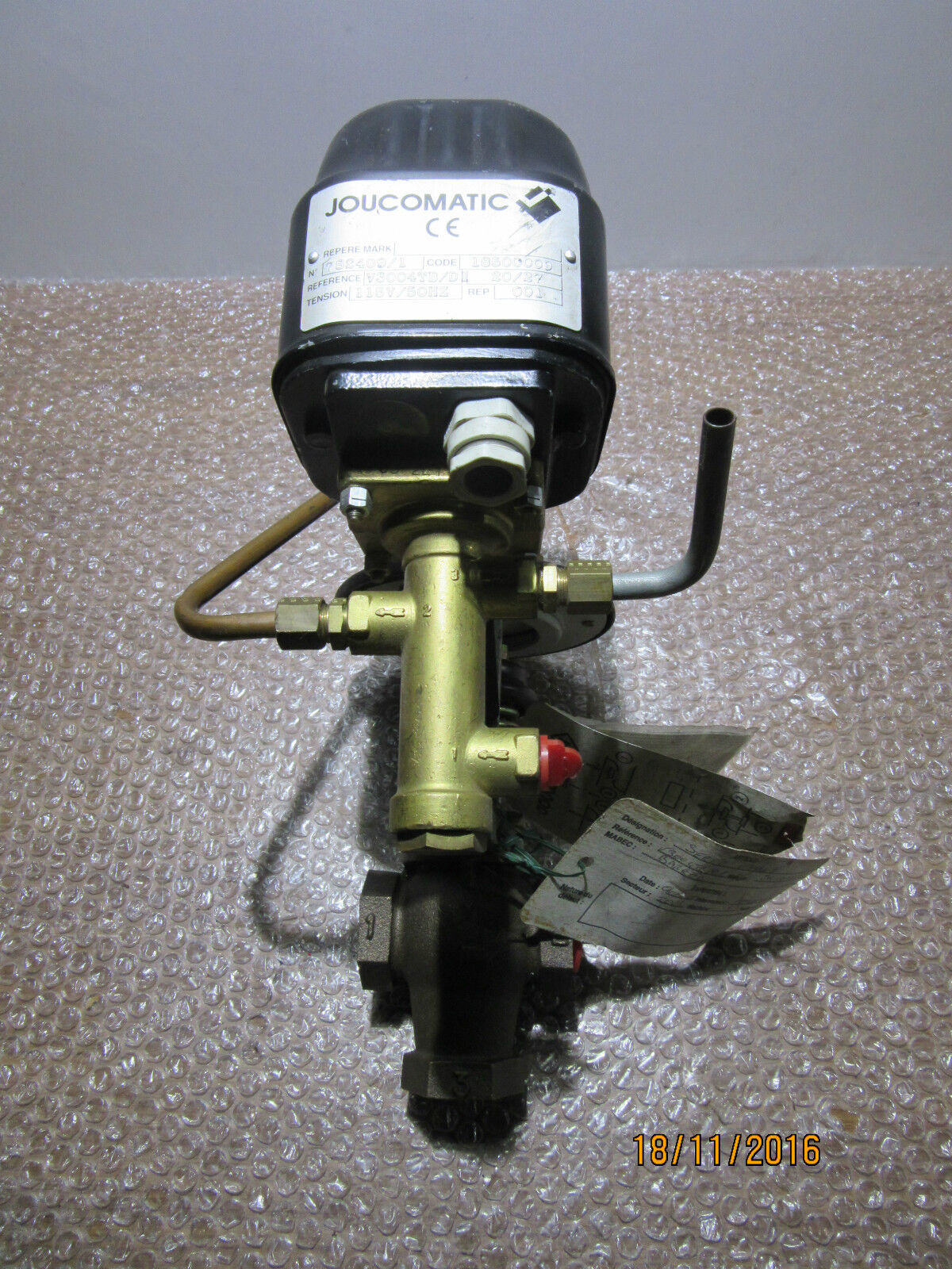 JOUCOMATIC Magnetventil (782409/1) Code: 18500009 Tension: 115V/50Hz -UNUSED- 