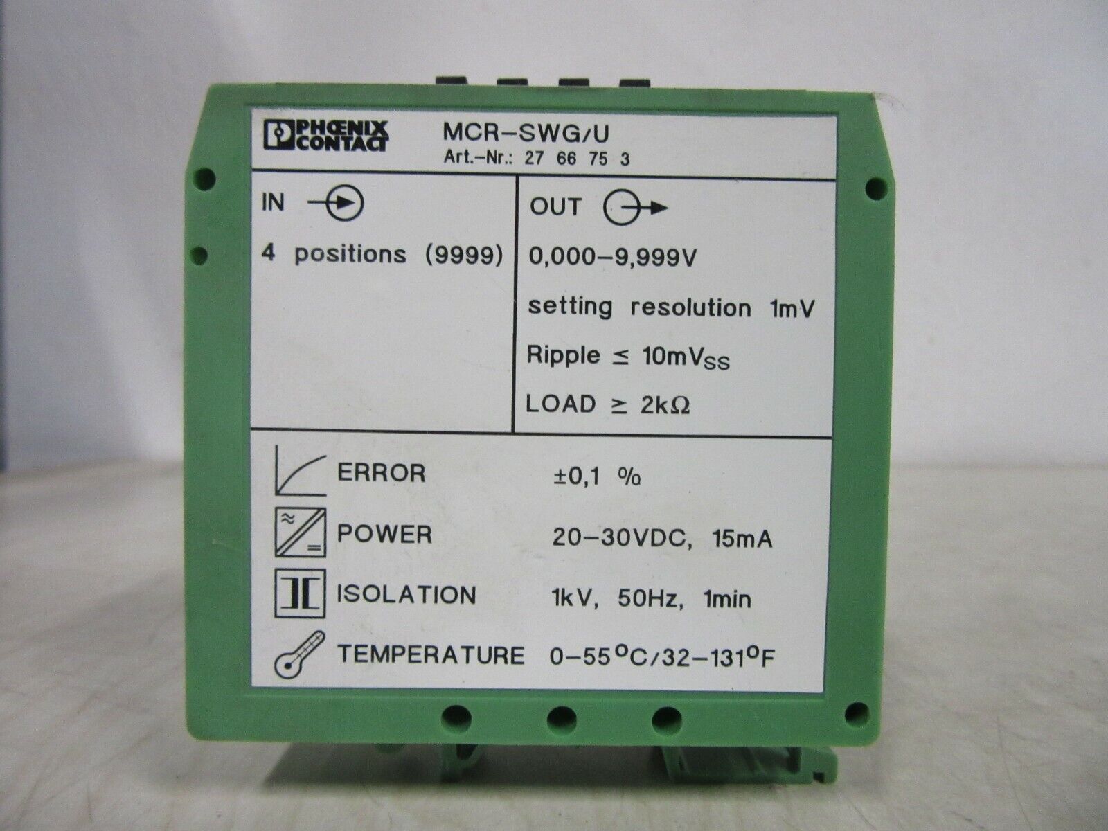 Phoenix Contact MCR-SWG/U Sollwertgeber / setpoint adjuster