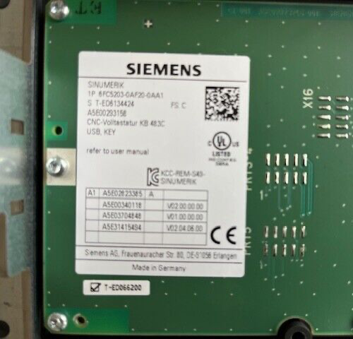 Siemens 6FC5203-0AF20-0AA1 SINUMERIK  KB 483C FS:C CNC TASTATUR