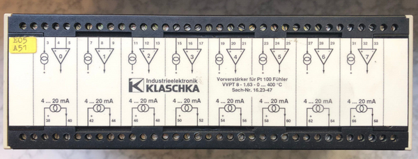 KLASCHKA Industrieelektronik VVPT8 Nr. 16.23-47 Vorverstärker für PT100-Fühler