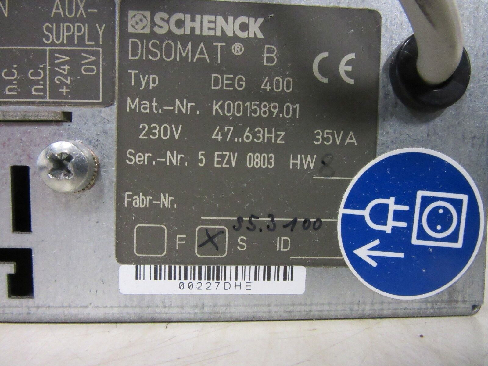 SCHENCK DISOMAT B DEG 400 -used-