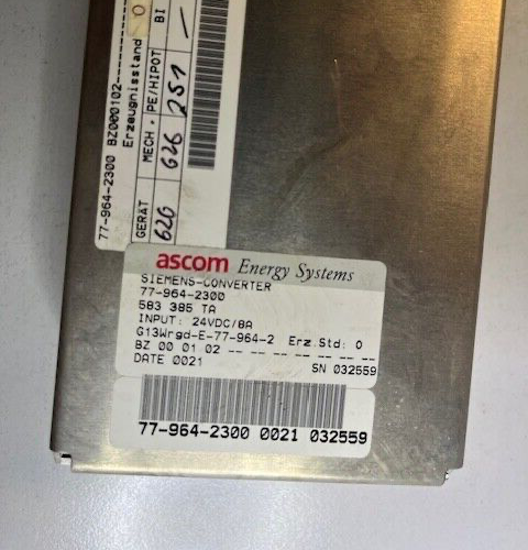 Siemens Converter ascom 77-964-2300 24DC/8V