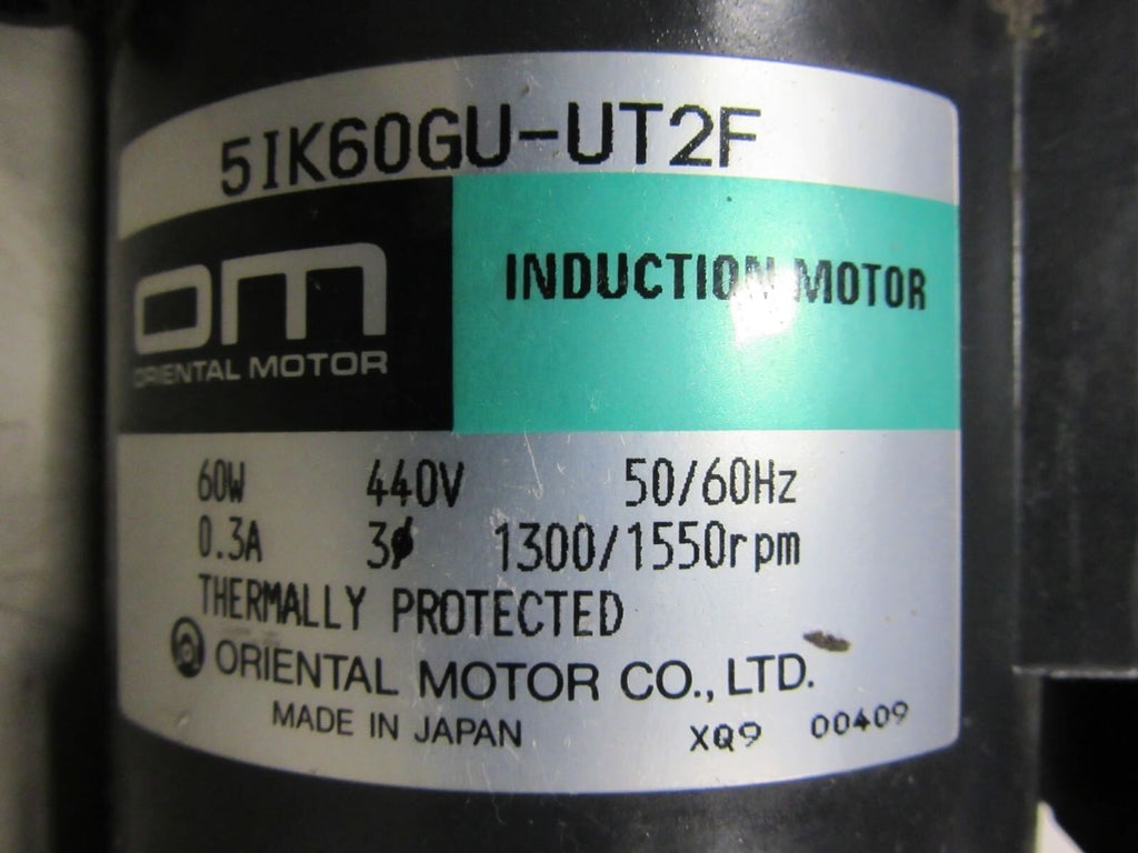 Oriental Motor 5GU9KB Gear Head 5IK60GU-UT2F Motor -unused-