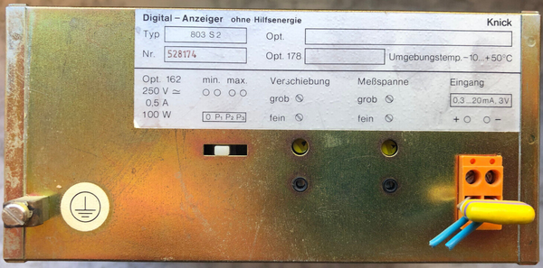 Knick 803 S2 Digital-Anzeiger ohne Hilfsenergie