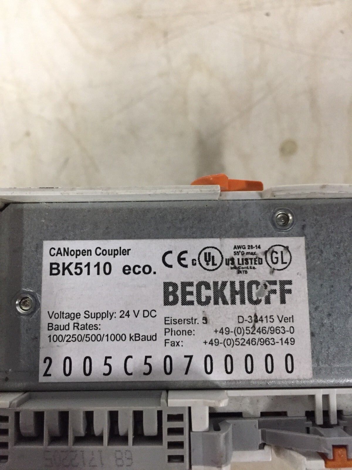 Beckhoff CANopen Coupler BK5110 eco.