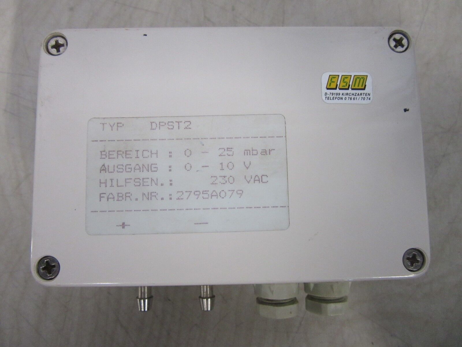 Differenzdruck - Messumformer DPST2 0-25mbar