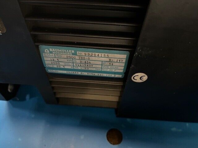 BAUMUELLER SERVOMOTOR DSOG 100-S   12,5 KW 2000 1/MIN ART.-NR. 260889 BAUMÜLLER