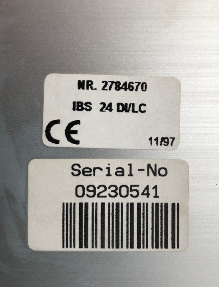 PHOENIX CONTACT Interbus S Type: IBS 24 DI/LC No. 2784670