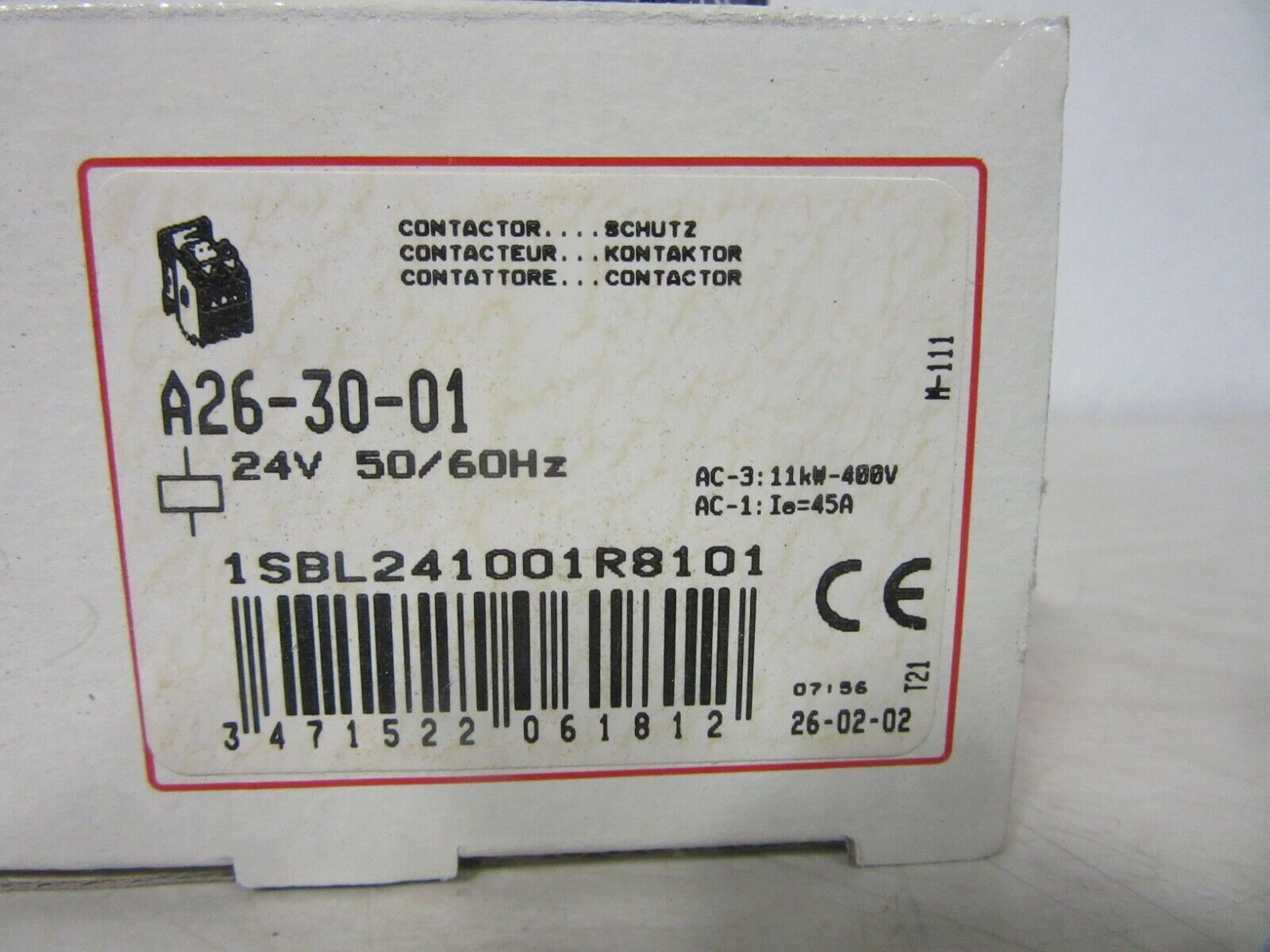 ABB Schütz Typ A26-30-01 1SBL241001R8101