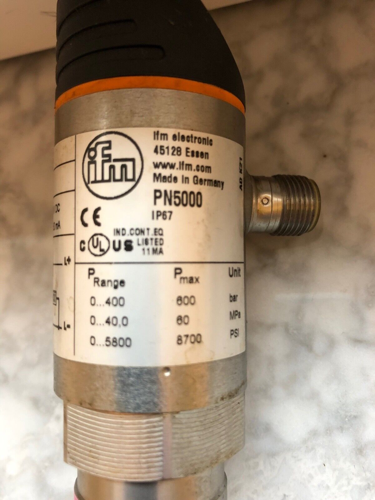 IFM Drucksensor mit Display PN5000 PN-400-SBR14-HFPKG/US/ /V