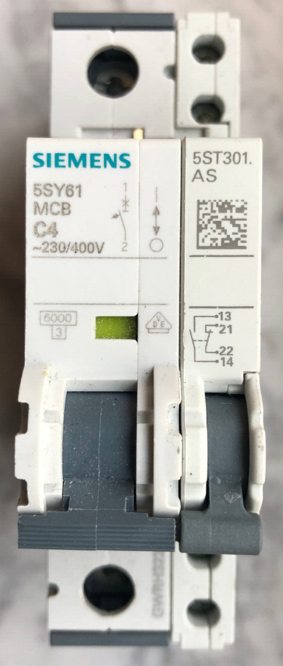 SIEMENS 5SY61 MCBC4  LEITUNGSSCHUTZSCHALTER mit Hilfsschütz 5ST3010 -3pieces-
