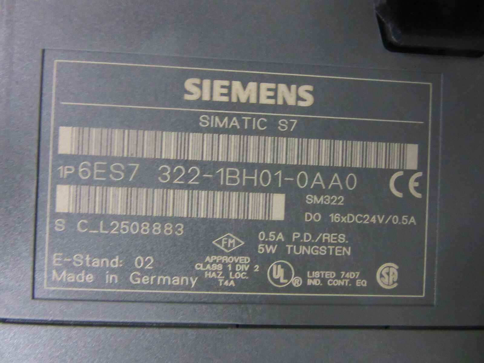 Siemens Simatic S7 6ES7 322-1BH01-0AA0 