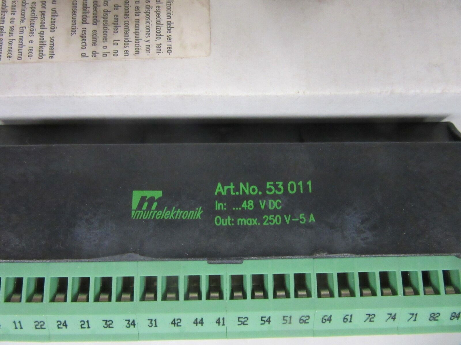Murr Elektronik Art.No. 53011 In:...48V DC Out:max.250V-5A