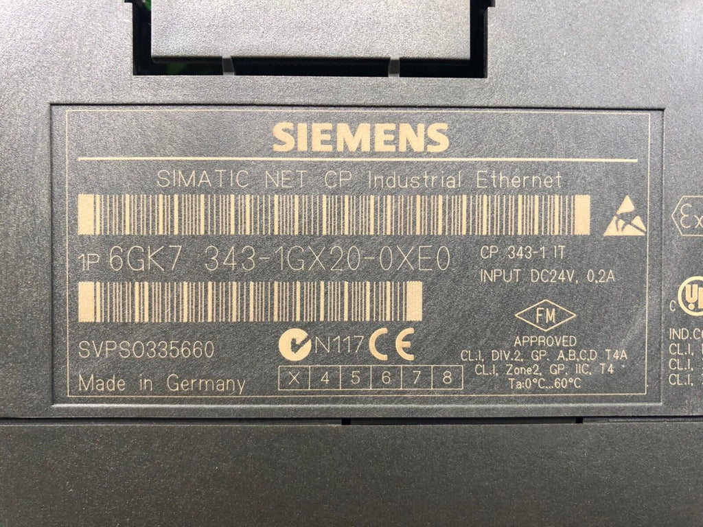 Siemens SIMATIC NET CP Industrial Ethernet 6GK7 343-1GX20-0XE0 -used-