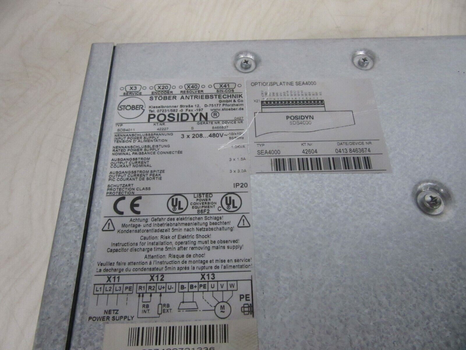 Stöber Posidyn SDS4000 SDS4011 Optionsplatine SEA4000